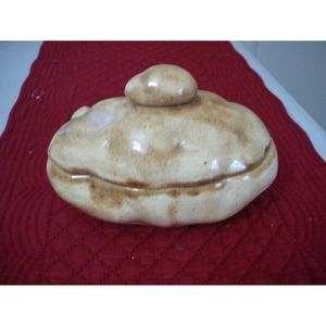 1970's Hand Made Signed Serving Dish Backed Potato w/Spoon